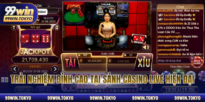Trải nghiệm đỉnh cao tại sảnh Casino Live hiện đại